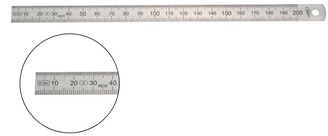 0460221 - Ρίγες Μέτρησης Ανάγνωσης 0.5 mm Εύκαμπτες ΙΝΟΧ