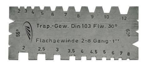 Καλίμπρα Σπειρωμάτων - Τετράγωνα, 30° Τραπεζοειδή, 55° Whitworth, 60° Metric & Unified Preisser