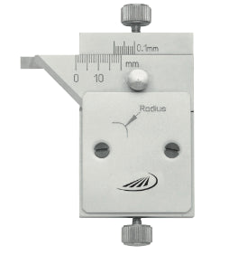 Ραδιόμετρο Preisser 0597305 0,1 mm με μεταλλικό σώμα, κλίμακα mm και βίδες ρύθμισης πάνω-κάτω