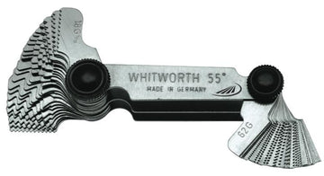Σπειρώμετρο Preisser 0605 Whitworth 55° μεταλλικό με πτυσσόμενα φύλλα μέτρησης και μαύρους κοχλίες σύσφιξης