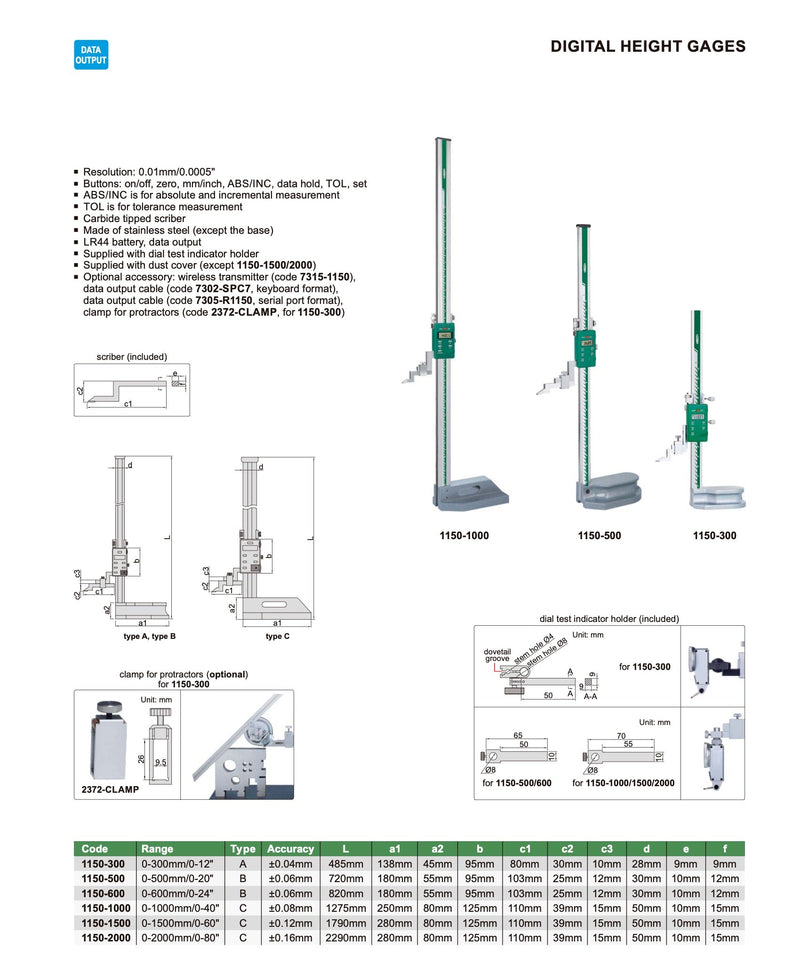 Υψομετρικός Γράφτης - Χαράκτης - Ψηφιακός Insize