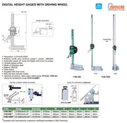 Υψομετρικός Γράφτης - Χαράκτης - Ψηφιακός με τροχαλία Insize