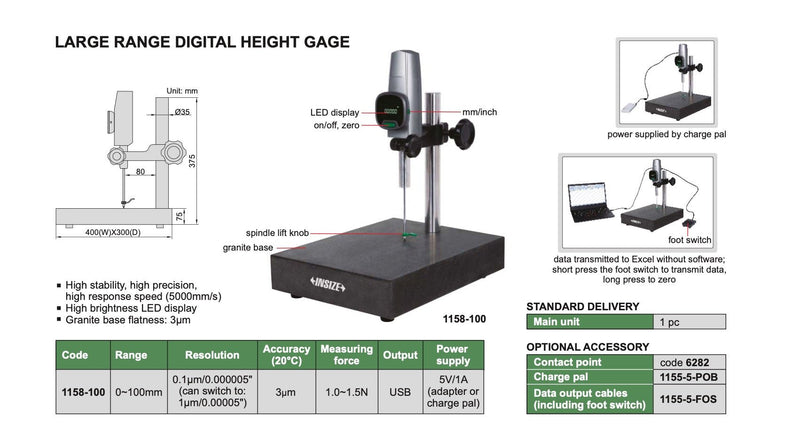 Υψομετρικός Γράφτης - Χαράκτης - Ψηφιακός Υψηλής Ακριβείας Insize