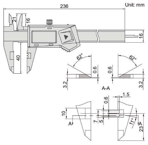 Παχυμετρο για Ακροδεκτες Καλωδιων-ΚΩΣ Insize