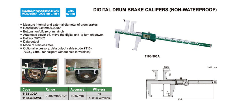 Παχύμετρο για Δισκόφρενα Insize