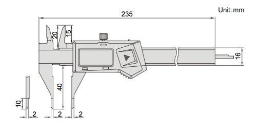 Παχύμετρο με Λεπτές Ακίδες Insize