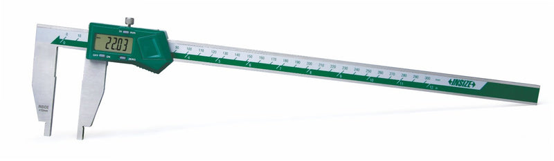 Ψηφιακό παχύμετρο Insize 1170 μεγάλο, με πράσινη οθόνη LCD και μακριά κλίμακα μέτρησης σε mm