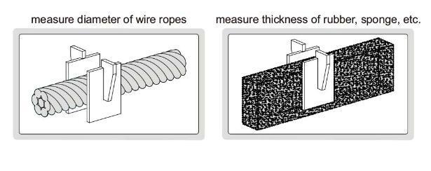 Παχύμετρο με Πλακε Σιαγώνες για μέτρηση μαλακών υλικών, συρματοσχοινων, σφουγγάρια κτλ) Insize