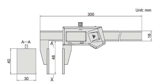 Παχύμετρο με Πλακε Σιαγώνες για μέτρηση μαλακών υλικών, συρματοσχοινων, σφουγγάρια κτλ) Insize