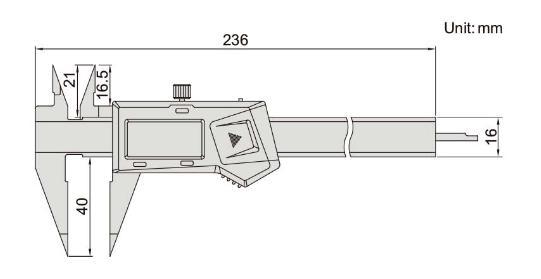 Παχύμετρο με Μυτερές Σιαγώνες Insize