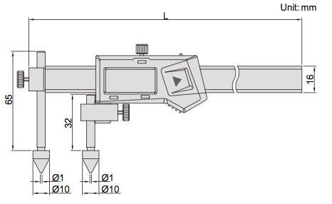 Παχυμετρο για Μέτρηση Κέντρων Δυο Οπών Insize