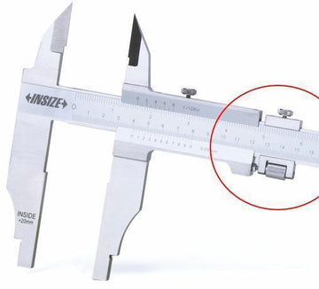 Παχύμετρο βερνιέρος Insize 1207 με μεγάλες σιαγόνες και ανάποδα αυτιά, μεταλλικό με κλίμακα μέτρησης