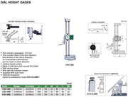 Υψομετρικός Γράφτης - Χαράκτης - Ωρολογιακός με τροχαλία Insize