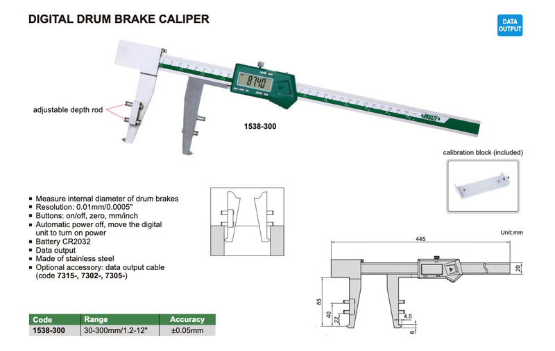 Παχύμετρο για Δισκόφρενα Insize