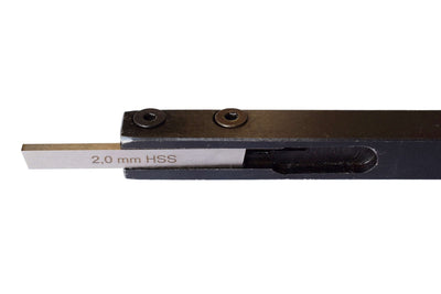 Μανέλα τόρνου σχισίματος Hogetex 1V01.1.01 με λάμα HSS 2,0 mm και μαύρη βάση με βίδες στερέωσης