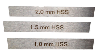 Λάμες σχισίματος Hogetex 1V01.1.21 HSS, ατσάλινα σετ 1,0/1,5/2,0 mm με χάραξη πάχους