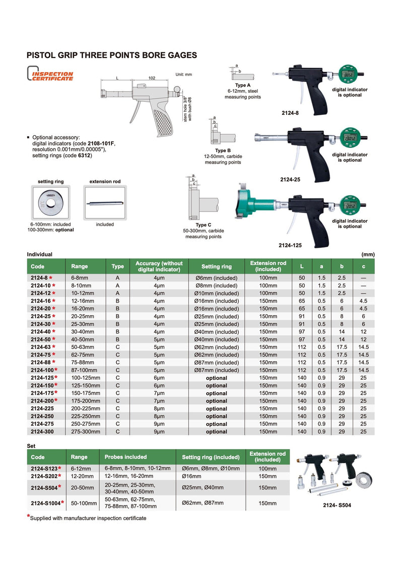 Μικρόμετρο Ψηφιακό - 3 Επαφών Insize