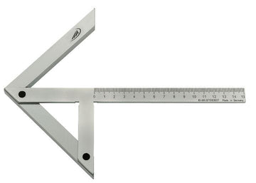 Κεντρογωνιά ακριβείας Horex 2128 300 mm, μεταλλική με χάρακα και μαύρες βίδες ρύθμισης