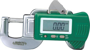 Insize 2166 0-25mm special-purpose digital caliper, green body with LCD display and measuring jaws