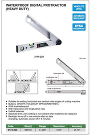 Μοιρογνωμόνιο - Κλισιόμετρο Ψηφιακό 0-225° - Ανάγνωση 0.05° - IP54 Insize