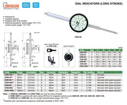 Μετρητικό Ρολόι Γράφτη μεγάλης διαδρομής 100 mm Insize