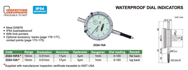 Μετρητικό Ρολόι Γράφτη - Αδιάβροχο ip54 Insize