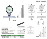 Βαθύμετρο Ωρολογιακό Αναλογικό - Με προεκτάσεις Insize