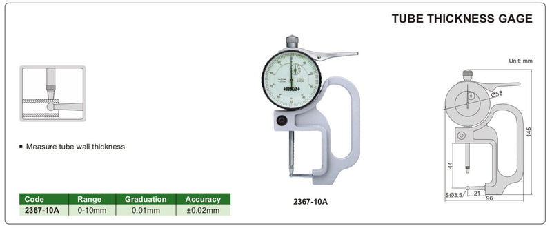 Παχύμετρο Μέτρησης Σωλήνα Insize