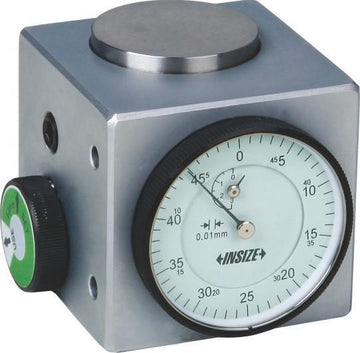 Insize 2397 zero setter, 50 mm height, metal body with 0.01 mm analog dial and top contact disc