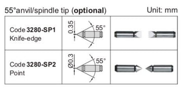 Technical specifications 3280-SP1 - Micrometer Anvils