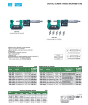 Μικρόμετρο Ψηφιακό για Pitch Diameter Σπειρωμάτων Insize