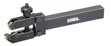 Soba 391160 triple-wheel lathe knurling tool, black metal with adjustable jaws and clamping screw