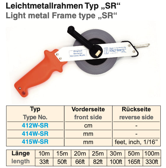 Μετροταινίες STEEL με Χειρολαβή - Class II Richter