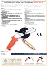 Μετροταινία Δεξαμενής INOX - Class S - Light Frame  (Χωρίς Βαρίδιο) Richter