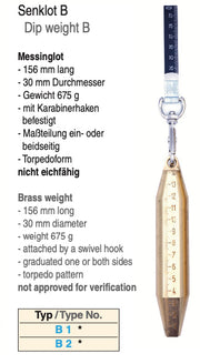 Μετροταινία Δεξαμενής ΙΝΟΧ - Brass Frame (Χωρίς Βαρίδιο) Richter