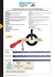 Μετροταινία Δεξαμενης ΙΝΟΧ - IPM8 - Γείωση (Χωρίς Βαρίδιο) Richter