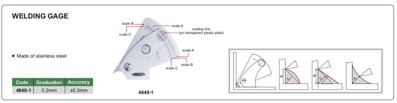 Παχύμετρo Ηλεκτροσυγκόλλησης Insize