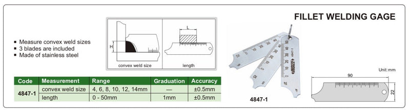 Παχύμετρo Ηλεκτροσυγκόλλησης Insize