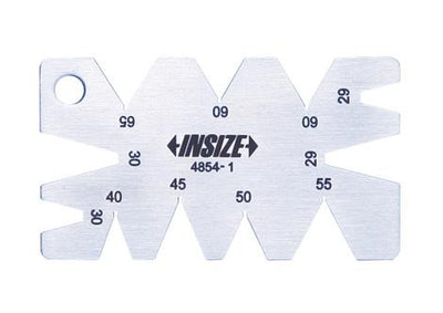 Καλίμπρα σπειρωμάτων Insize 4854-1 μεταλλική, με εγκοπές γωνιών 29° 30° 40° 50° 55° 60° και οπή ανάρτησης