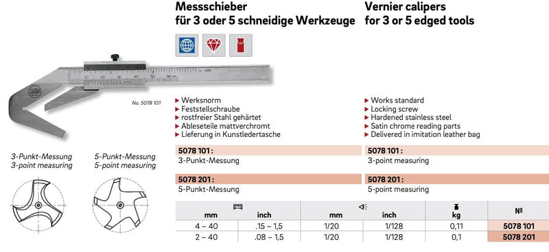 Παχύμετρο για Κονδυλια 3/5 φτερών Ultra