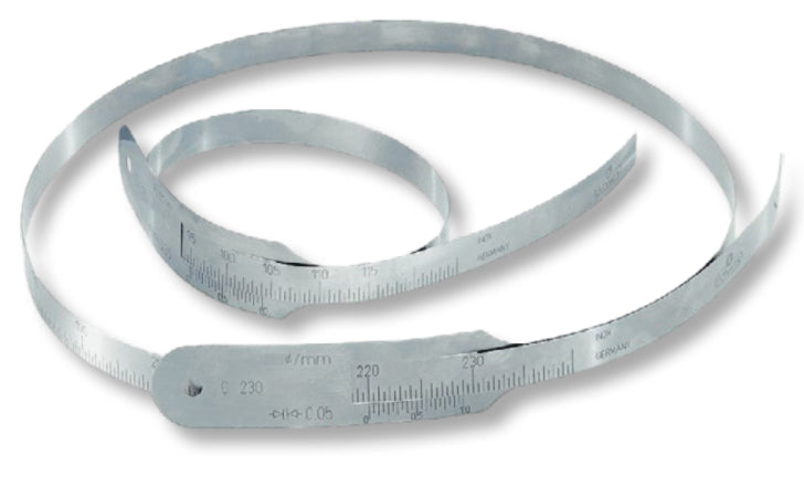Ταινία περιφέρειας τσερκομετρο - διαμέτρου ΙΝΟΧ 0.05 mm Ultra