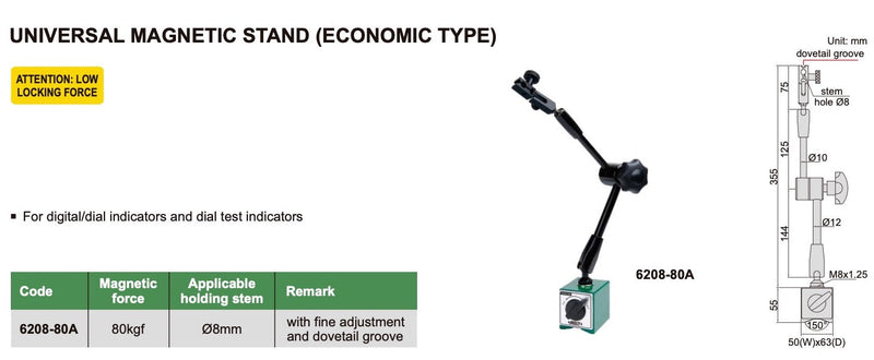 Μαγνητική Βάση - Κεντρική Σύσφιξη - οικονομική σειρα Insize