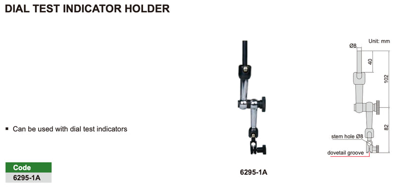 Βάση Συγκράτησης Ρολογιού σε Φρέζα για Κεντράρισμα Κυλίνδρων & Οπών Insize