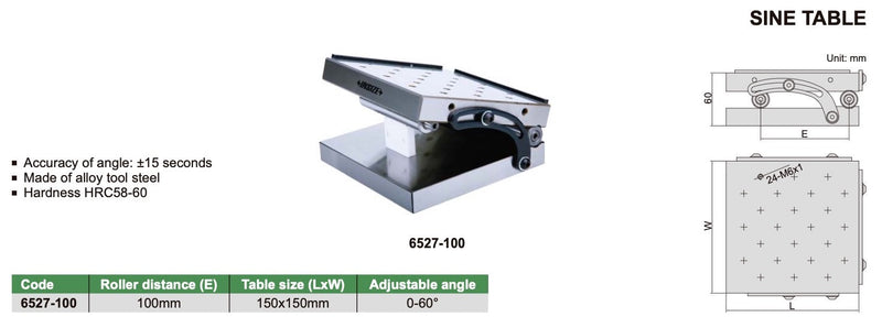 Ημιτονικό Τραπέζι - Sine Table Insize