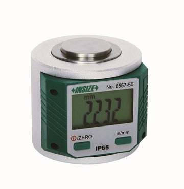 Μηδενιστής φρέζας Insize 6557-50 ύψους 50 mm, πράσινος με ψηφιακή οθόνη και πλήκτρα ZERO/in-mm, IP65