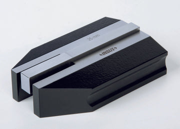 Insize 6881-B gauge block accessory, black base with 25 mm metal insert and INSIZE logo