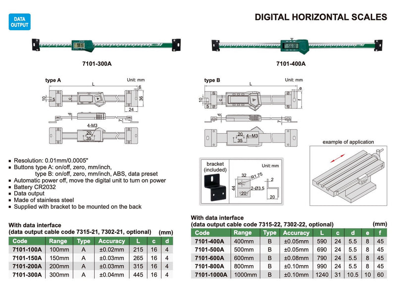 Ψηφιακός Κανόνας Οριζόντιος Insize