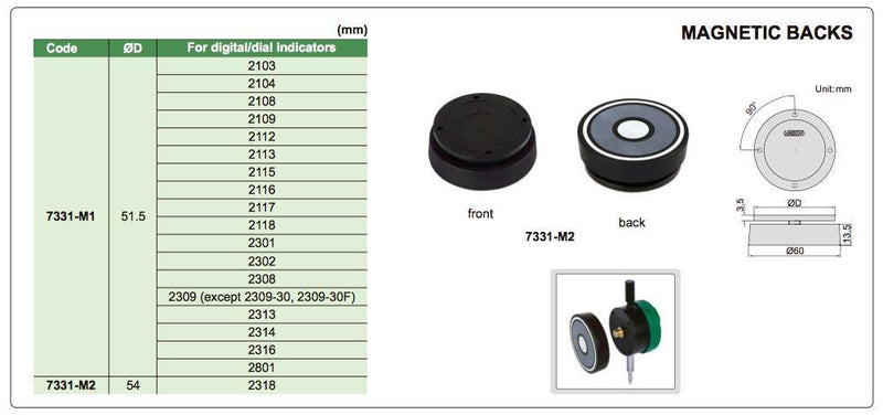 Πλάτες Μαγνητικές για Ρολογια Γράφτη Insize