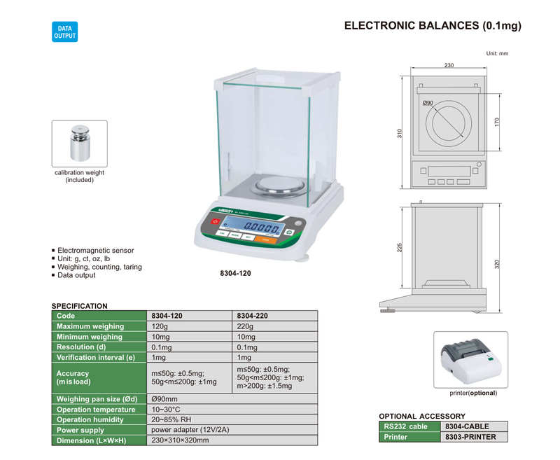 Ζυγός Αναλυτικός 0.0001gr Insize