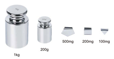 Πρότυπα βάρη Insize 8911-F2 από INOX: 1kg, 200g και μικροβάρη 500mg, 200mg, 100mg σετ βαθμονόμησης